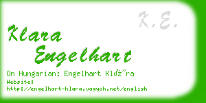 klara engelhart business card